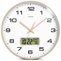 Relógio de parede TIMESS de 10 cm sem tique-taque silencioso com calendário perpétuo