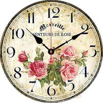 Relógio de parede Toudorp Vintage French Floral 20cm Silent Relógio de parede Toudorp Vintage French Floral 20cm Silent