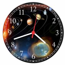 Relógio De Parede Universo Galáxia Planetas Lojas Salas Quartos Quartz Tamanho 40 Cm RC007