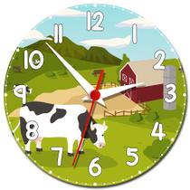Relógio de Parede Vaca na Fazenda Decoração Para Cozinha