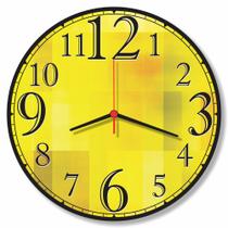 Relógio de Parede Varias Cores Amarelo Azul Vermelho Verde Preto Branco Roxo Rosa Decorativo