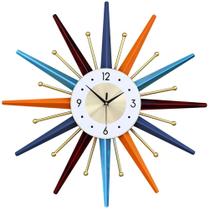 Relógio de parede Vctrqov Large 70cm Starburst Mid-Century Modern