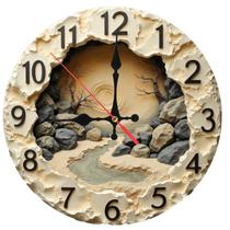 Relógio de parede Vintage 3D Desert Landscape Silent de 10 polegadas Relógio de parede Vintage 3D Desert Landscape Silent de 10 polegadas