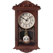 Relógio de Parede Vintage aparência de madeira C/Pendulo