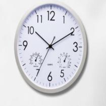Relógio de parede vintage com termômetro e higrômetro medidor de temperatura decorativo