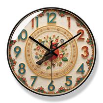 Relógio de parede vintage floral de 12 polegadas de quartzo silencioso sem tique-taque Relógio de parede vintage floral de 12 polegadas de quartzo silencioso sem tique-taque