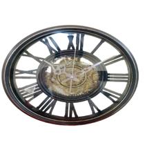 Relógio de parede vintage industrial rústico design em madeira numerais romanos decorativo 30cm
