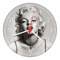 Relógio De Parede Vintage Marilyn Monroe Modelo Salas Quartos Quartz Tamanho 40 Cm RC001
