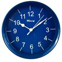Relógio de Parede Wincy Silencioso Decoração Casa Sala Escritório Quartz Redondo Azul PDA01039