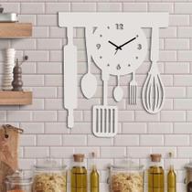 Relógio De Paredes Lindo Grande Moderno Cozinha Talheres