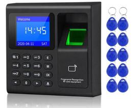 Relógio De Ponto Biométrico Digital Rfid+10 Keyfobs Cartão
