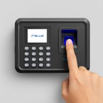Relógio de Ponto Biométrico Digital USB Tela LCD 2,4" Polegadas Rápido It Blue SC-9002C