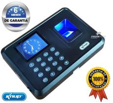 Relógio de Ponto Eletrônico com Biometria Display Colorido Teclas Emborrachadas Knup KP-1028