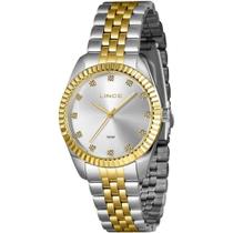 Relógio de Pulso Analógico Feminino Classic Prata/Dourado LRTJ152L36 - Lince