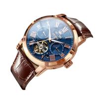 Relógio De Pulso Automático Mecânico Masculino À Prova d'Água Com Pulseira De Couro Luminosa Relógio De Pulso Automático Mecânico Masculino À Prova d'Água Com Pulseira De Couro Luminosa