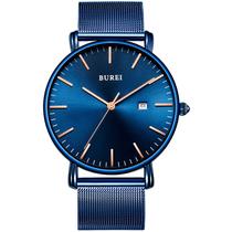 Relógio de pulso BUREI Fashion Minimalist à prova d'água para homens