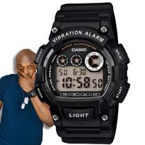 Relógio de Pulso Casio Digital Masculino Alarme Vibratório 10 Anos de Bateria Prova Dágua 100 Metros W-735-1AVDF