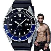 Relógio de Pulso Casio Duro Masculino Analógico Prova Dágua 200 Metros Prata MDV-107-1A2VDF