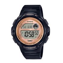 Relógio de Pulso Casio Esportivo Pequeno Leve Cronômetro Prova Dágua 10 ATM Unissex Feminino Digital Preto LWS-1200H-1AVDF