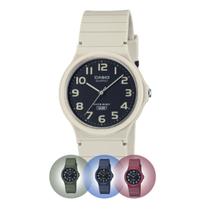 Relógio de Pulso Casio Feminino Analógico Classico Casual Leve Confortável Azul Branco MQ-24UC