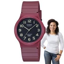 Relógio de Pulso Casio Feminino Analógico Leve Esportivo Prova Dágua Redondo Vermelho MQ-24UC-4BDF
