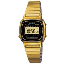 Relógio de Pulso Casio Feminino Digital Vintage Dourado LA670WGA-1DF