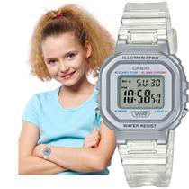 Relógio de Pulso Casio Feminino Led Digital Prova Dágua Esportivo Translúcido Cristal LA-20WHS-7ADF