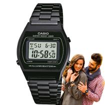 Relógio de Pulso Casio Feminino Masculino Pulseira Aço Inóx Vintage Estilo Retrô Moderno Digital Inóx Prova Dágua Casual Preto B640WB-1ADF Relógio de Pulso Casio Feminino Masculino Pulseira Aço Inóx Vintage Estilo Retrô Moderno Digital Inóx Prova Dágua Casual Preto B640WB-1ADF