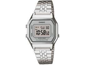 Relógio de Pulso Casio Feminino Prata Vintage Digital LA680WA-7DF