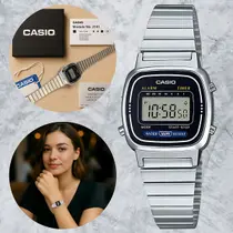 Relógio de Pulso Casio Feminino Vintage Resistente Àgua Alarme Cronometro Quartz Pequeno Mini Aço Inox Quadrado Digital Prata LA670WA-1DF Relógio de Pulso Casio Feminino Vintage Resistente Àgua Alarme Cronometro Quartz Pequeno Mini Aço Inox Quadrado Digital Prata LA670WA-1DF