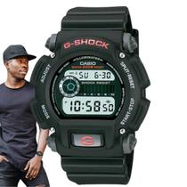 Relógio de Pulso Casio G-Shock Esportivo Masculino Prova Dágua 20 ATM Cronômetro Alarme Illuminator Digital Preto DW-9052-1VDR