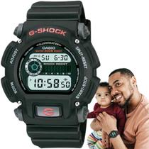 Relógio de Pulso Casio G-Shock Esportivo Masculino Prova Dágua 20 ATM Cronômetro Alarme Illuminator Digital Preto DW-9052-1VDR