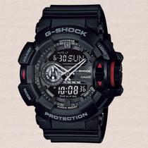 Relógio de Pulso Casio G-Shock Masculino Anadigi Preto Esportivo Redondo 200 Metros Grande Original Ga-400-1BDR