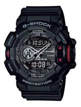 Relógio de Pulso Casio G-Shock Masculino Anadigi Preto Esportivo Redondo 200 Metros Grande Original Ga-400-1BDR