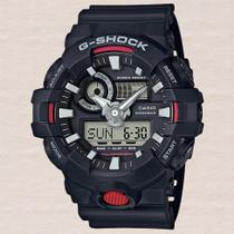 Relógio de Pulso Casio G-Shock Masculino Anadigi Preto Esportivo Redondo Original GA-700-1ADR
