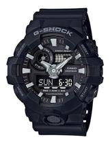 Relógio de Pulso Casio G-Shock Masculino Anadigi Preto Redondo Visor 3D 200 Metros Cronômetro GA-700-1BDR