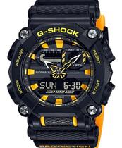 Relógio de Pulso Casio G-Shock Masculino Anadigi Redondo Illuminator Cronômetro Hora mundial 5 alarmes Prova Dágua Esportivo Preto GA-900A-1A9DR