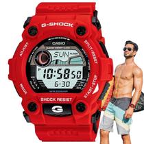 Relógio de Pulso Casio G-Shock Masculino Digital Redondo Prova Dágua 20ATM Hora Mundial Tábua de Marés Esportivo G-7900A-4DR