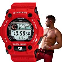 Relógio de Pulso Casio G-Shock Masculino Digital Tábua de Marés Surf Prova dágua 200m Preto Azul Vermelho G-7900