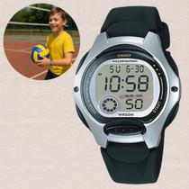 Relógio de Pulso Casio Infantil Digital Cinza Esportivo Pequeno Luz Led 50 Metro Original LW-200-1AVDF