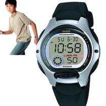 Relógio de Pulso Casio Infantil Digital Cinza Esportivo Pequeno Luz Led 50 Metro Original LW-200-1AVDF