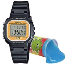 Relógio de Pulso Casio Infantil Digital Standard Preto LA-20WH-9ADF + Slime Amoeba