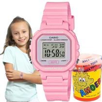 Relógio de Pulso Casio Infantil Digital Standard Rosa LA-20WH-4A1DF + Slime Amoeba
