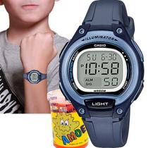 Relógio de Pulso Casio Infantil Esportivo Digital Azul LW-203-2AVDF + Massinha Slime Amoeba Geleca