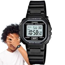 Relógio de Pulso Casio Infantil Meninos Meninas Digital Standard Pequeno Leve Alarme Cronometro Calendário Quadrado Preto LA-20WH-1ADF