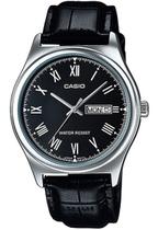 Relógio de Pulso Casio Masculino Analógico Collection Classic Pulseira Aço Inóx Couro MTP-V006L-1BUDF