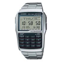 Relógio de Pulso Casio Masculino Digital Calculadora Agenda Telefonica Data Bank Prateado DBC-32D-1ADF