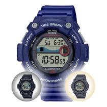 Relógio de Pulso Casio Masculino Digital Esportivo 3 Alarmes Tabua de Mares Surf com 10 anos de Bateria Original Azul Grafite Preto WS-1300H - Casio Brasil