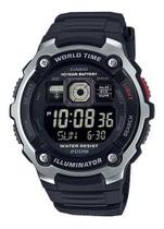 Relógio de Pulso Casio Masculino Digital Preto Casual Original Redondo AE-2000W-1BVDF