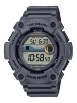 Relógio de Pulso Casio Masculino Digital Tabua de Mares Grafite Esportivo Redondo gráfico de maré luz Led Redondo WS-1300H-8AVDF